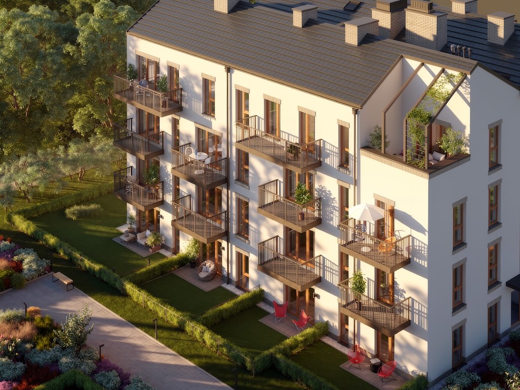 Przestronne mieszkania i apartamenty z ogródkami