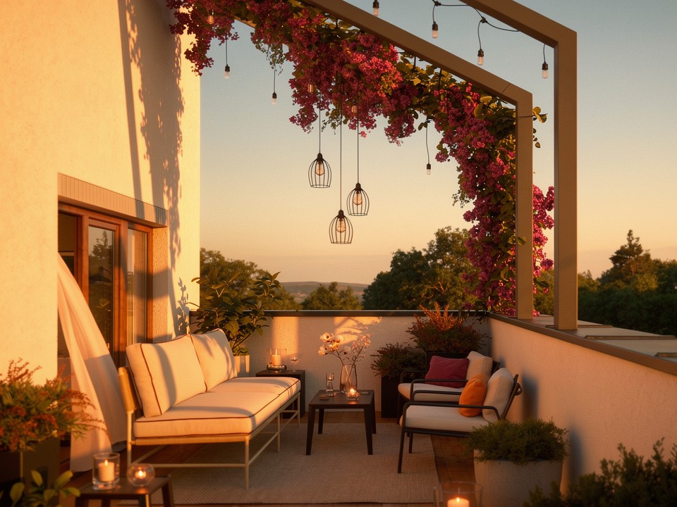 Przestronne tarasy z widokiem na morze