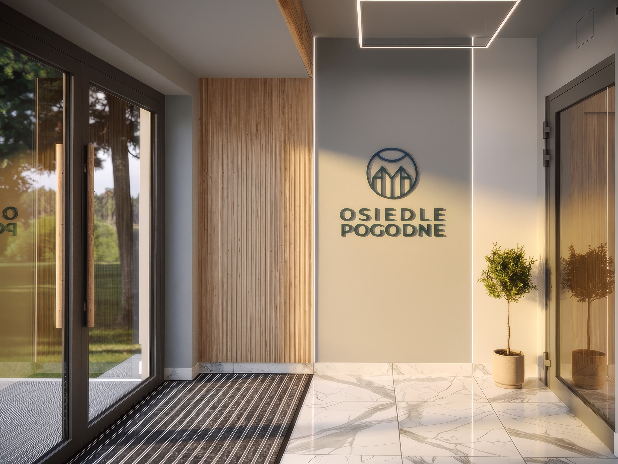 Przestronne strefy wejścia